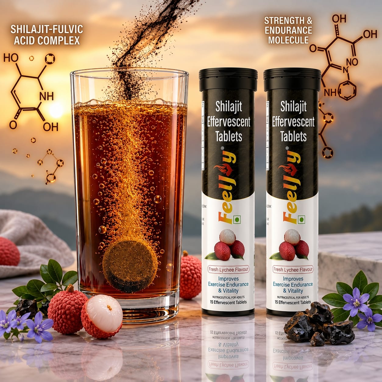 2 pcs (2) FeelJoy Shilajit Effervescen (2 PC Combo Pack) - Image 1