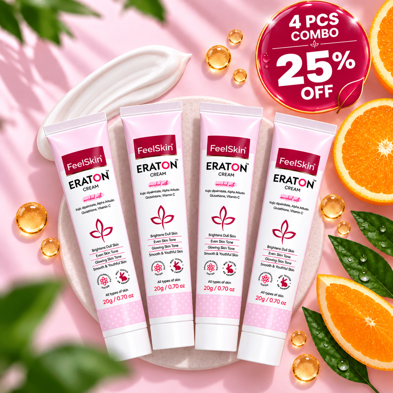 4 pcs Feelskin Eraton Cream (4 PC Combo Pack) - Image 1