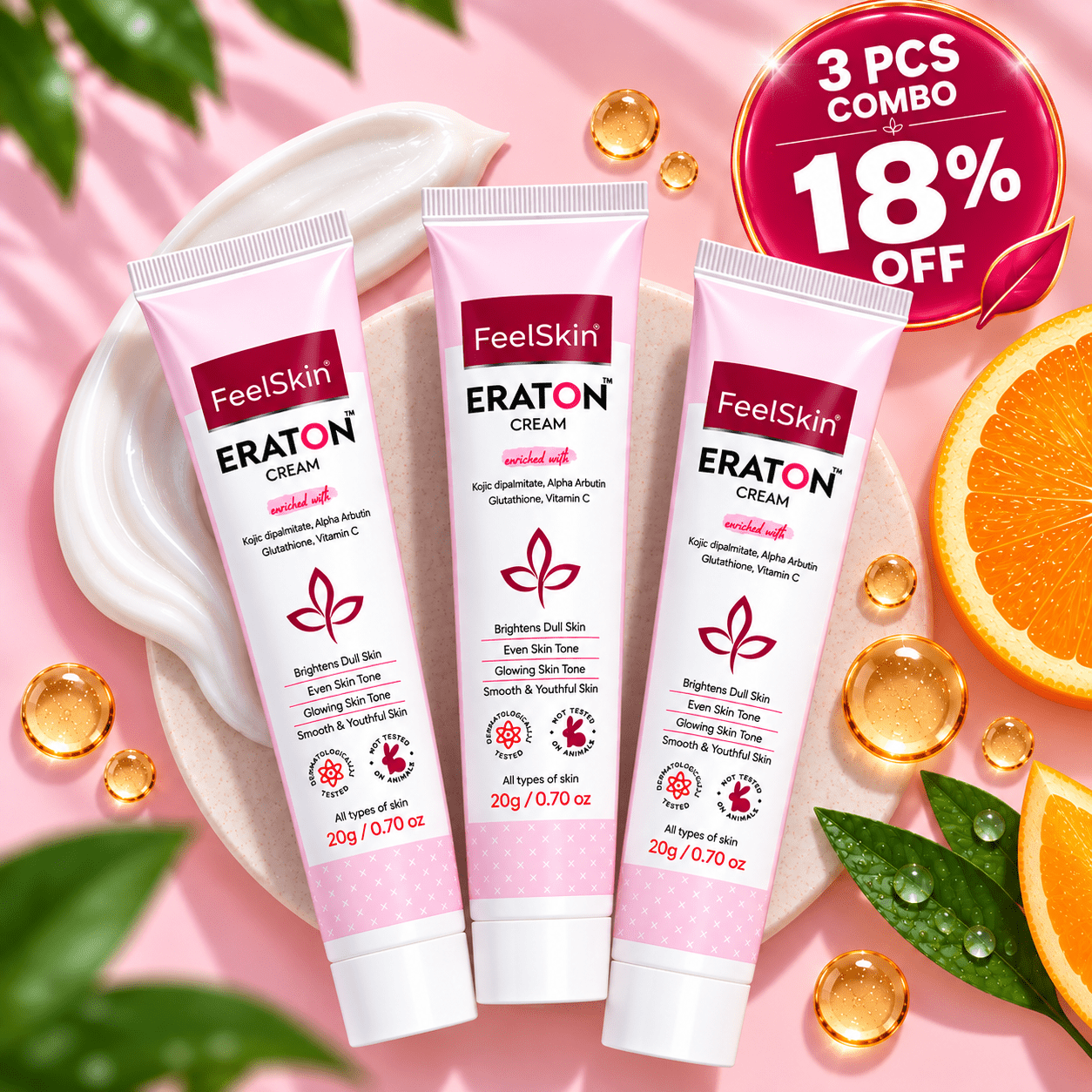 3 pcs (2) FeelSkin Eraton Cream (3 PC Combo Pack) - Image 1