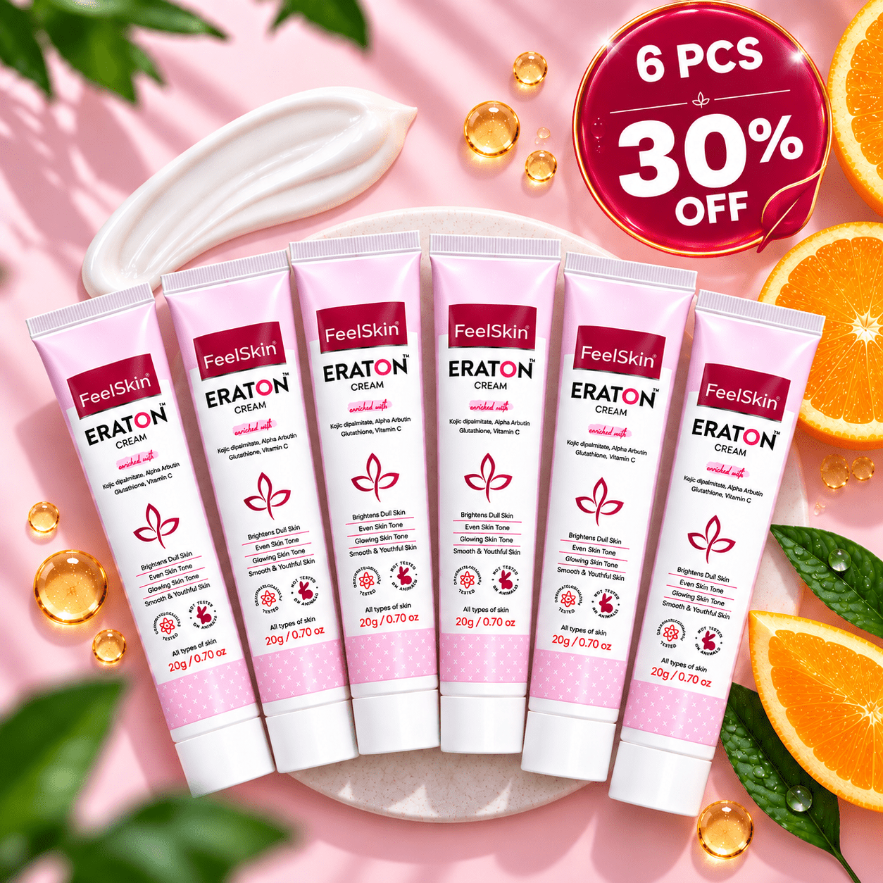 6 pcs (3) FeelSkin Eraton Cream (6 PC Combo Pack) - Image 1